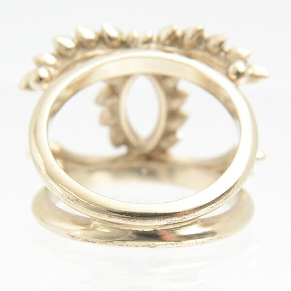 CHANEL Gold Logo Ring - Picture 4 of 10
